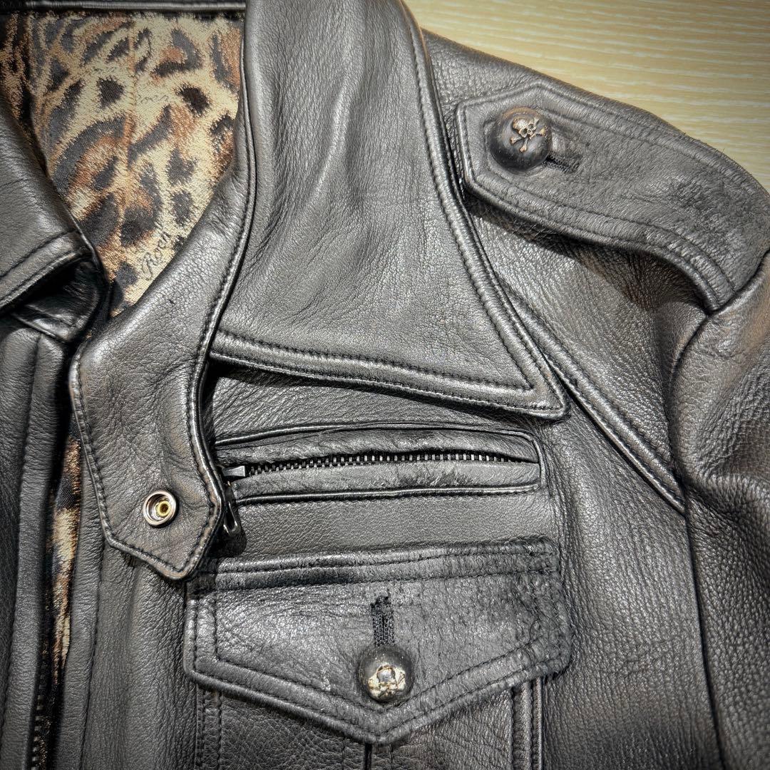 【美品】Roen ロエン ディアスキン シングル ライダースジャケット 44 黒