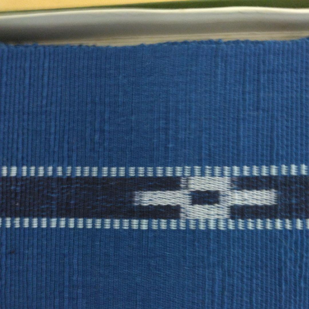 ★単品可 昭和レトロ新品未使用箱入り沖縄みんさー織半幅帯　紺色と茶色の2本セット