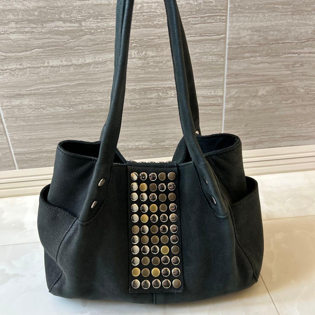 TRES レザー　ハンドバッグ　トート　ブラック　スタッズ　y2k