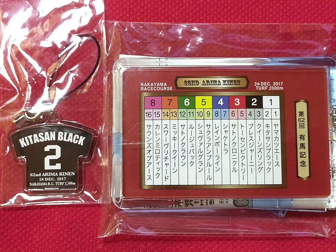 ◆　競馬　JRA　◆2017　有馬記念◆　想い出馬券ホルダー　勝負服ストラップ◆