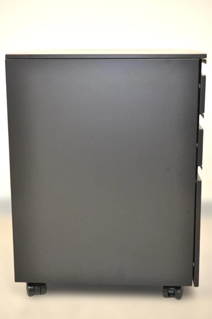 デスクワゴン 3段 シリンダー錠 鍵付き HK187①