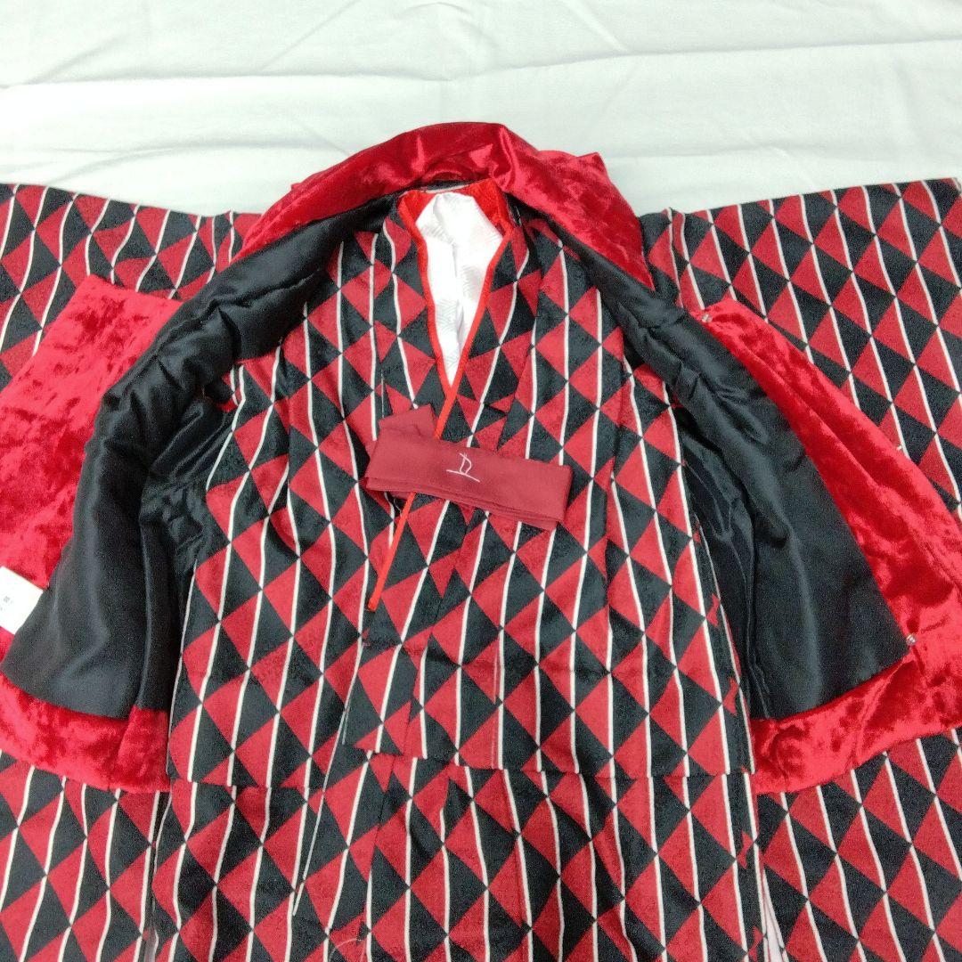 七五三♡着物　フルセット　モダン　黒　赤　3歳　皮布着　♯3693