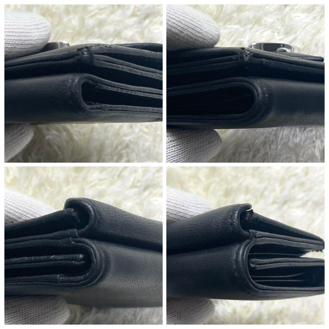 美品 ヴィヴィアンウエストウッド 折財布 ブラック 三つ折り財布 レター型