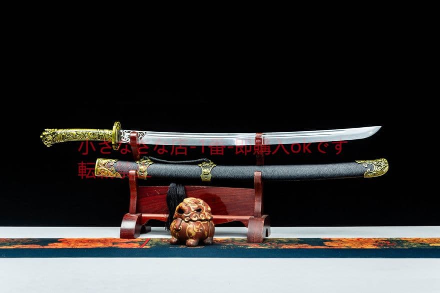 青面獣雁翎刀清刀 古兵器 武具　刀装具　日本刀　模造刀 居合刀