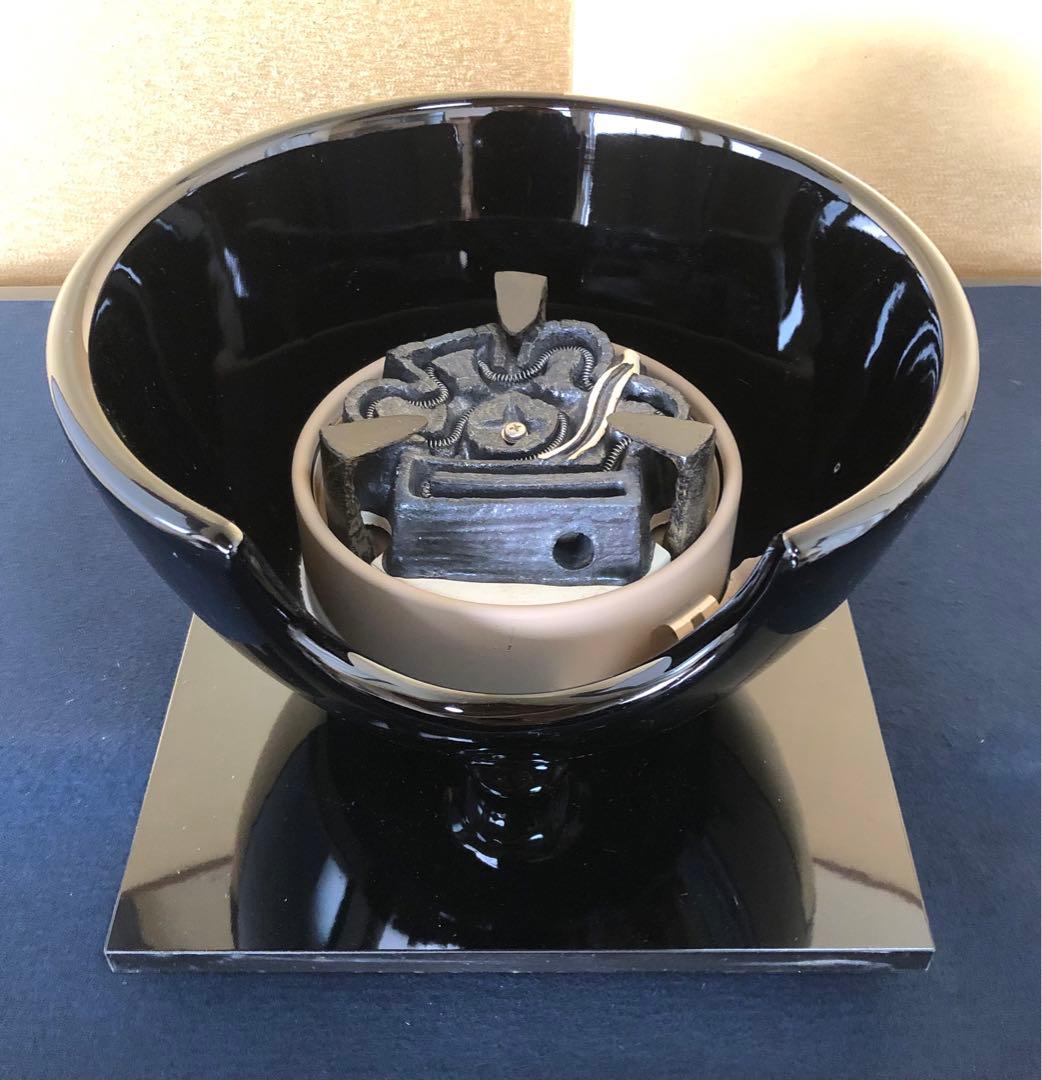 《R》茶道具 野々田式 風炉型電熱器 黒真塗B 元箱　260126く1