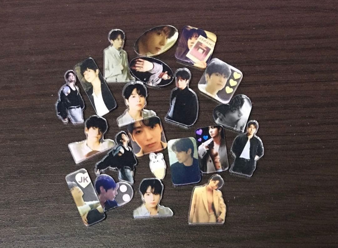 【PAオレンジ】ジョングク アクリルパーツ　アクリルチャーム ストロータグ