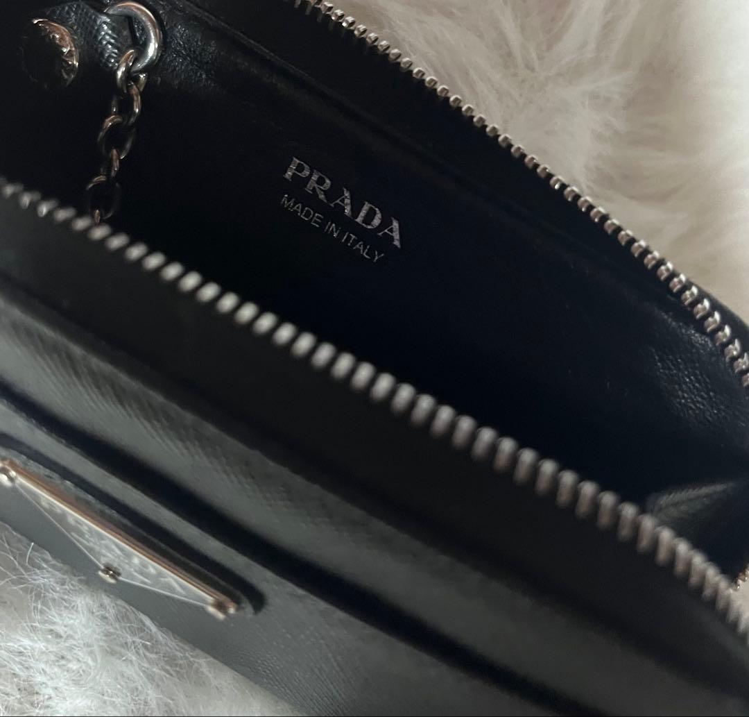 PRADA キーリング付きカードケース ケース レザー