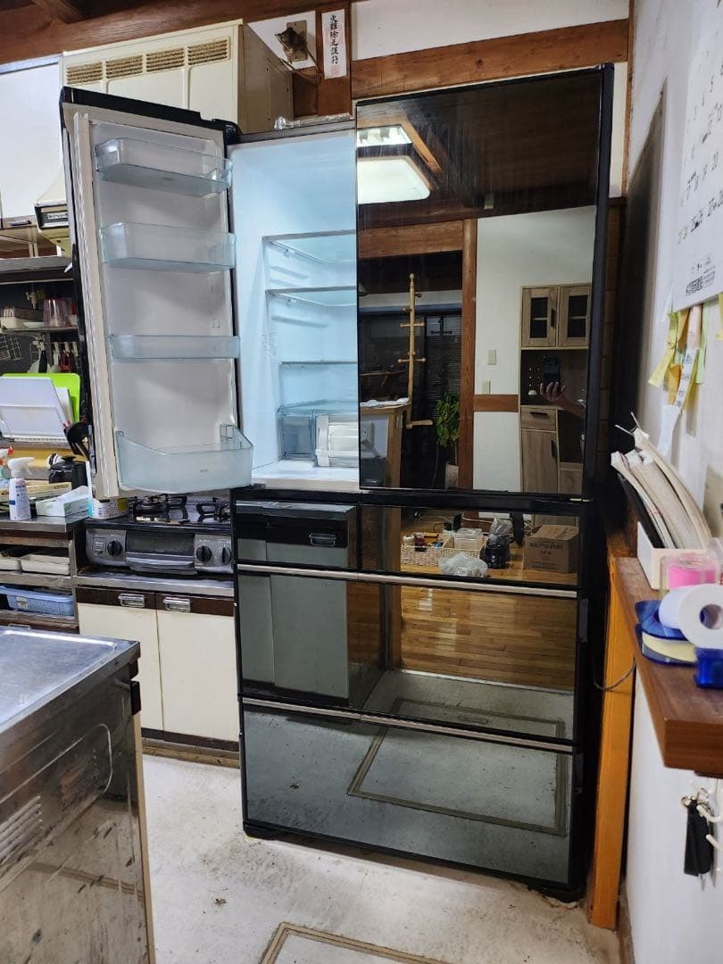 R-WXC74N(X) 735L 大型 ブラック 冷蔵庫 両開き ミラー仕上げ