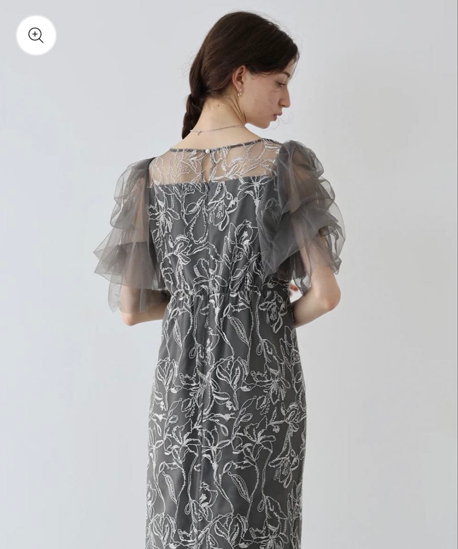 LE'RURE リルアー Iライン刺繍ドレス