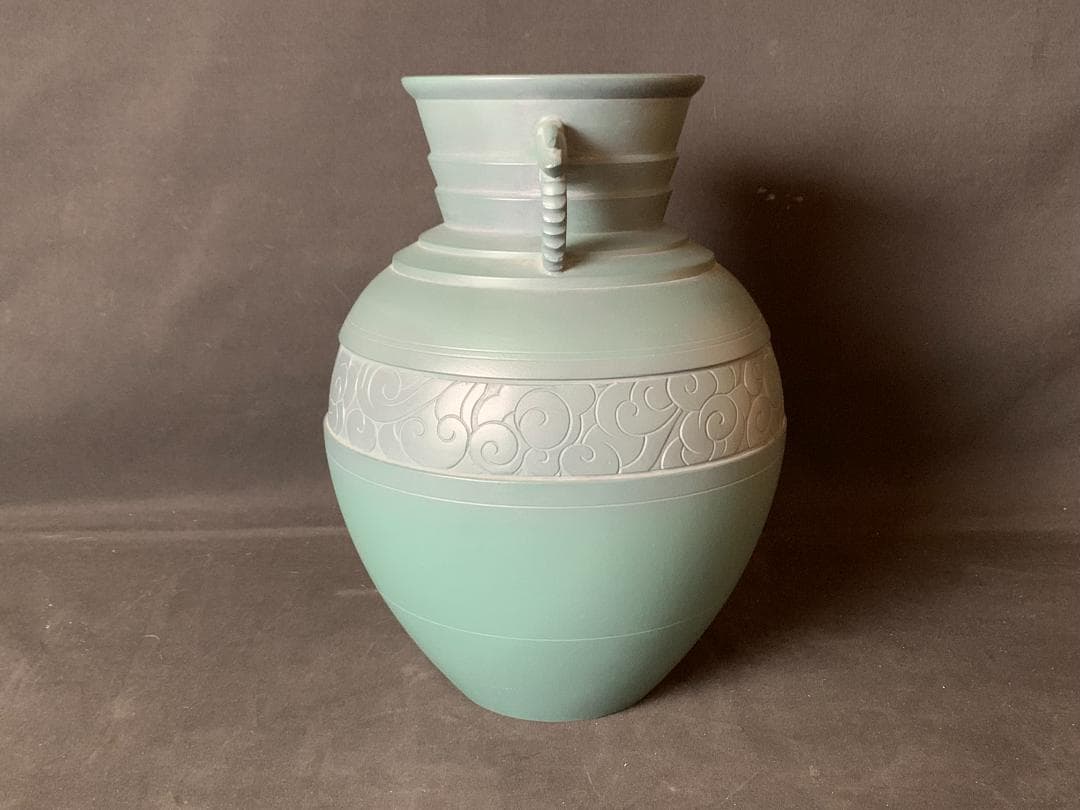 尚美堂 宏春造 瑞雲 鋳銅 花瓶 重さ5.2kg 共箱 銅器 793