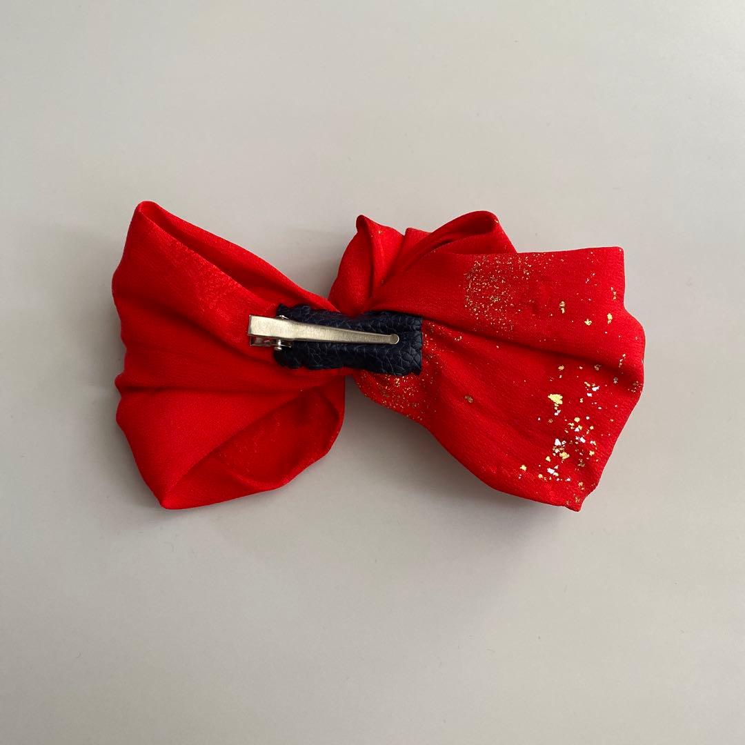 稲妻の将軍　絞り　七五三　ヘッドドレス　着物リメイク　アンティーク　髪飾り