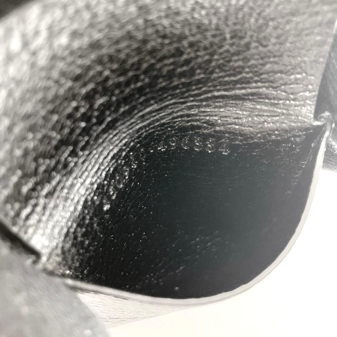 グッチ GGマーモント ケース 450940 馬蹄型 ブラック レザー