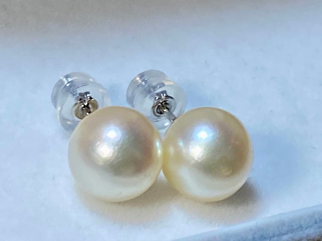 marymaryさま専用 【9.5ミリ】パールピアス　あこや真珠　越もの　セール
