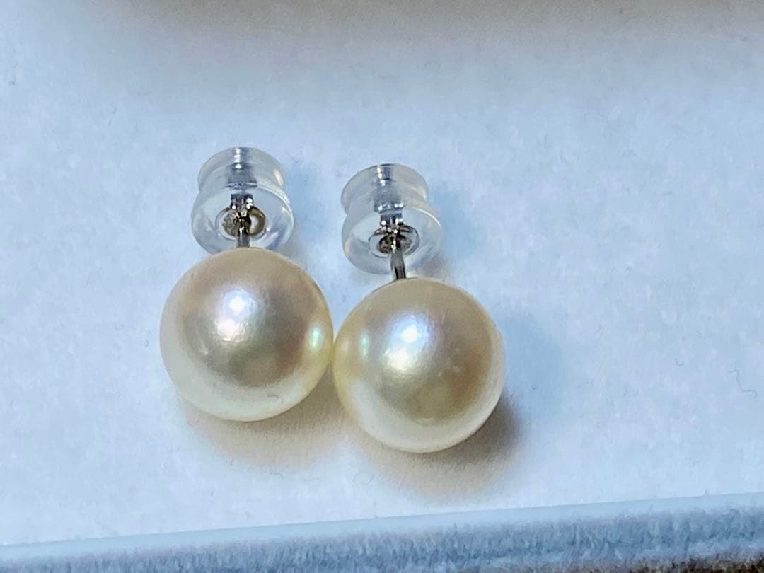 marymaryさま専用 【9.5ミリ】パールピアス　あこや真珠　越もの　セール