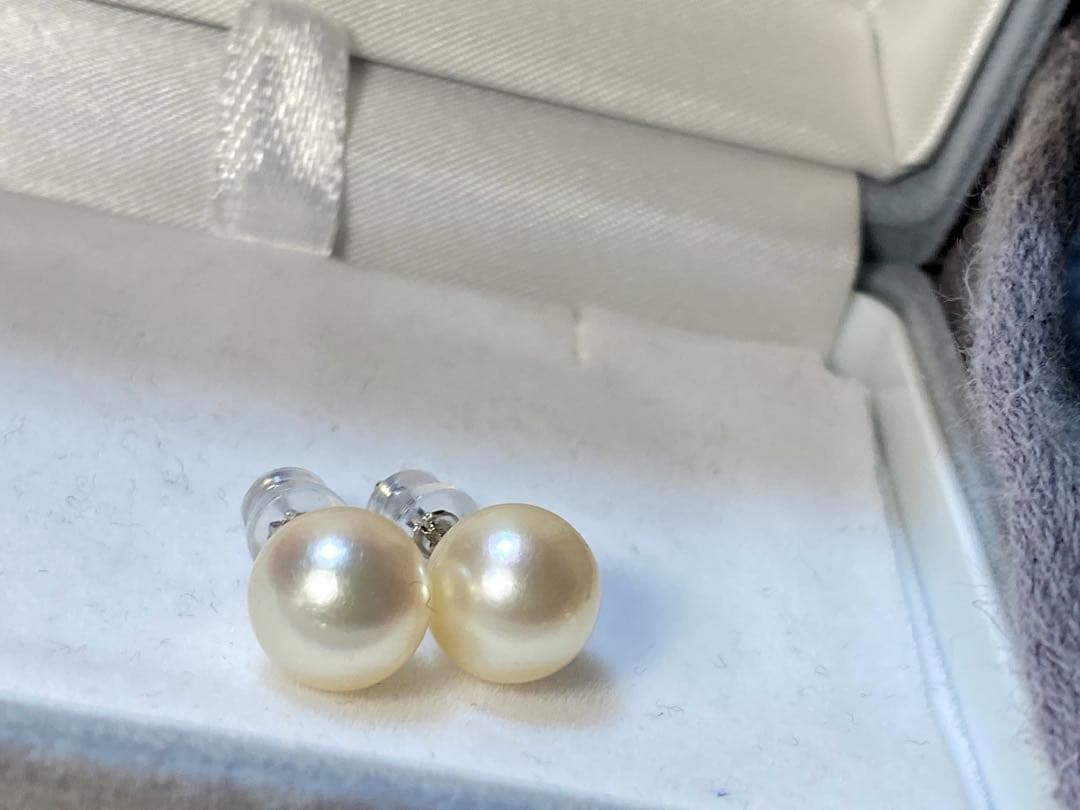 marymaryさま専用 【9.5ミリ】パールピアス　あこや真珠　越もの　セール