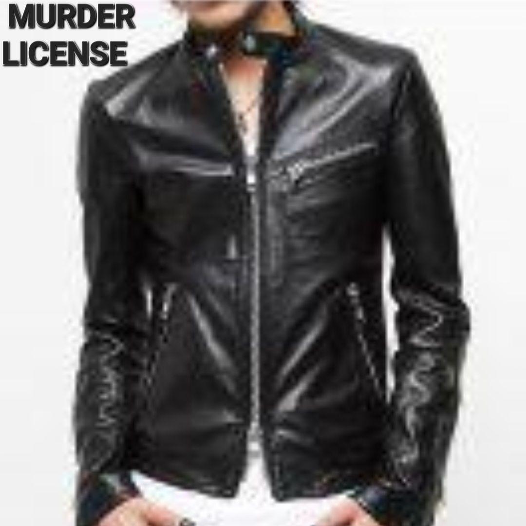 MURDER LICENSE ラムレザー シングルライダースジャケット