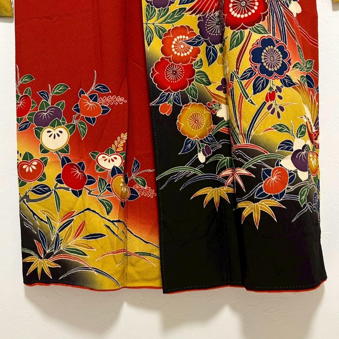 KP1767 振袖 身丈146cm 正絹 着物 成人式