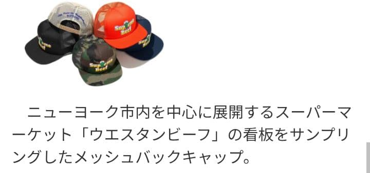 Supreme / BEEF MESH BACK 5-PANEL (黒）