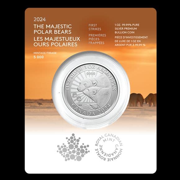 2024 1オンス カナダ 雄大なシロクマ ファーストストライク 銀貨 　未開封
