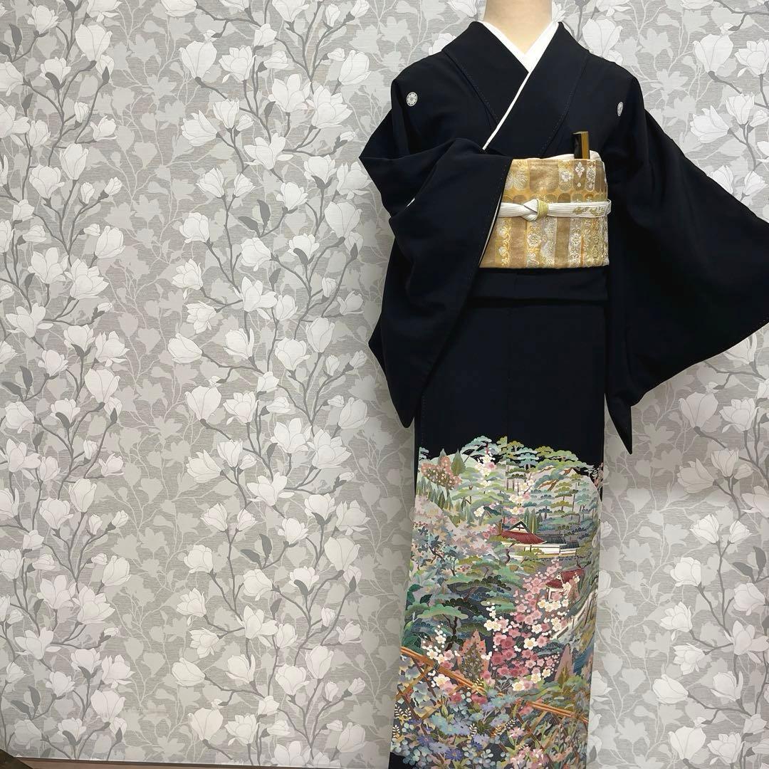 正絹 本加賀友禅 江戸褄 池辺り 佐藤潤