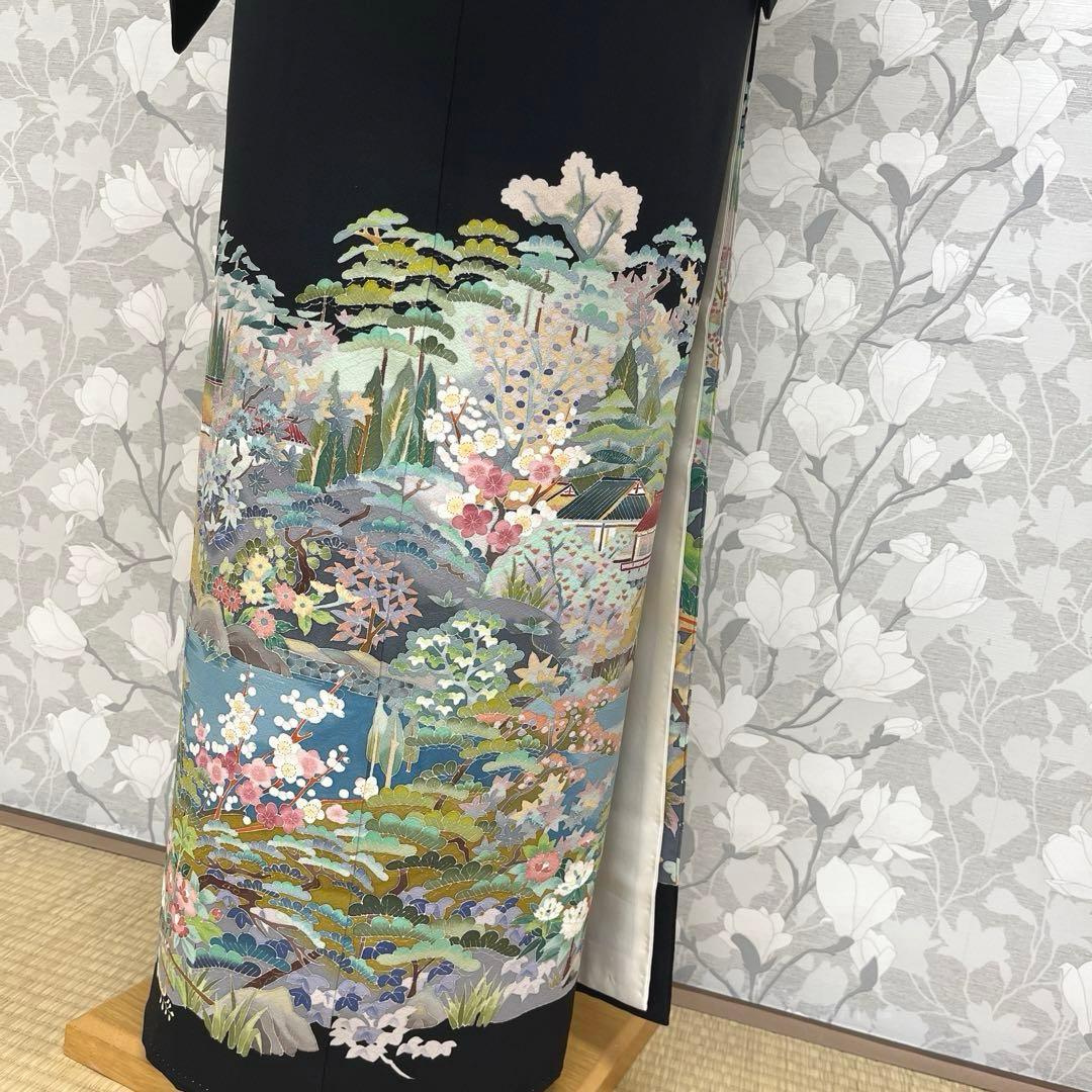正絹 本加賀友禅 江戸褄 池辺り 佐藤潤