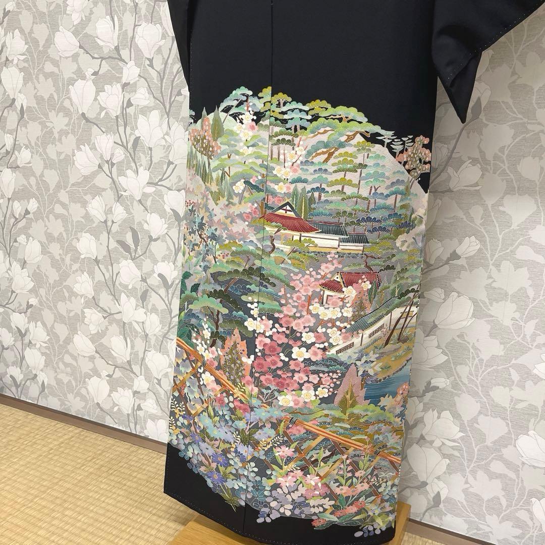 正絹 本加賀友禅 江戸褄 池辺り 佐藤潤