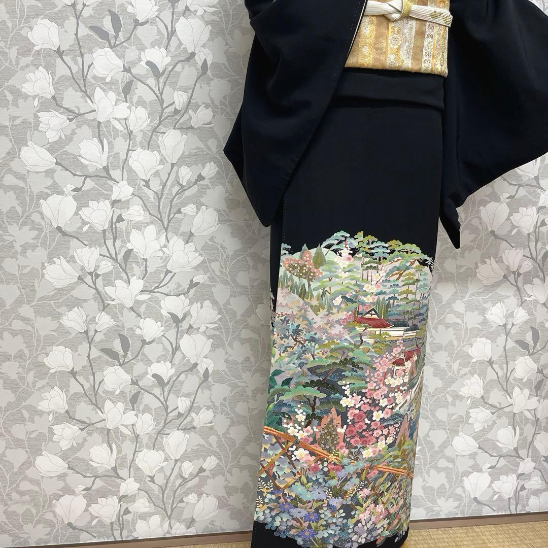 正絹 本加賀友禅 江戸褄 池辺り 佐藤潤