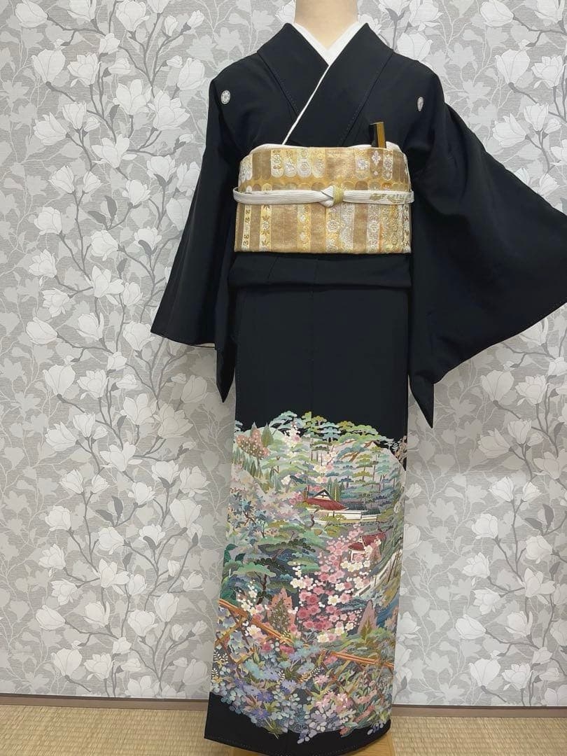 正絹 本加賀友禅 江戸褄 池辺り 佐藤潤