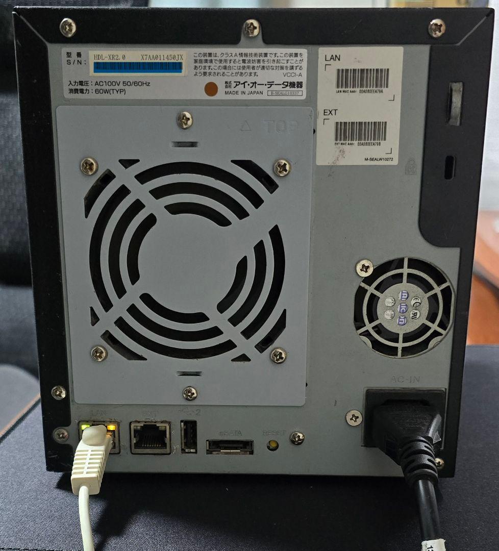 HDL-XR 2.0 NAS RAID5 約1.5TB