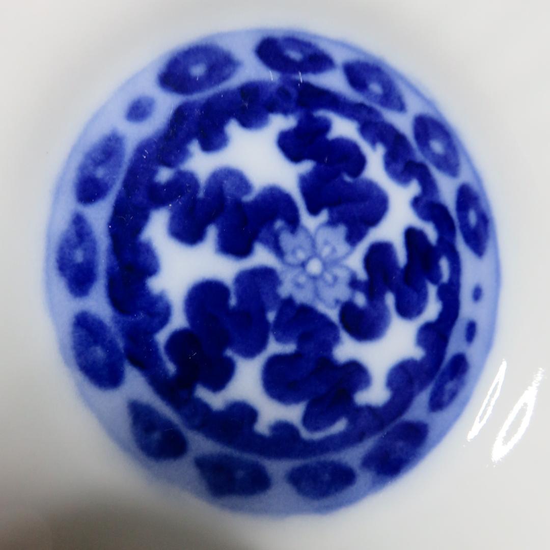 手塩皿 小皿 取り皿 銘々皿 染付 白磁 明治 花形 美品 5枚