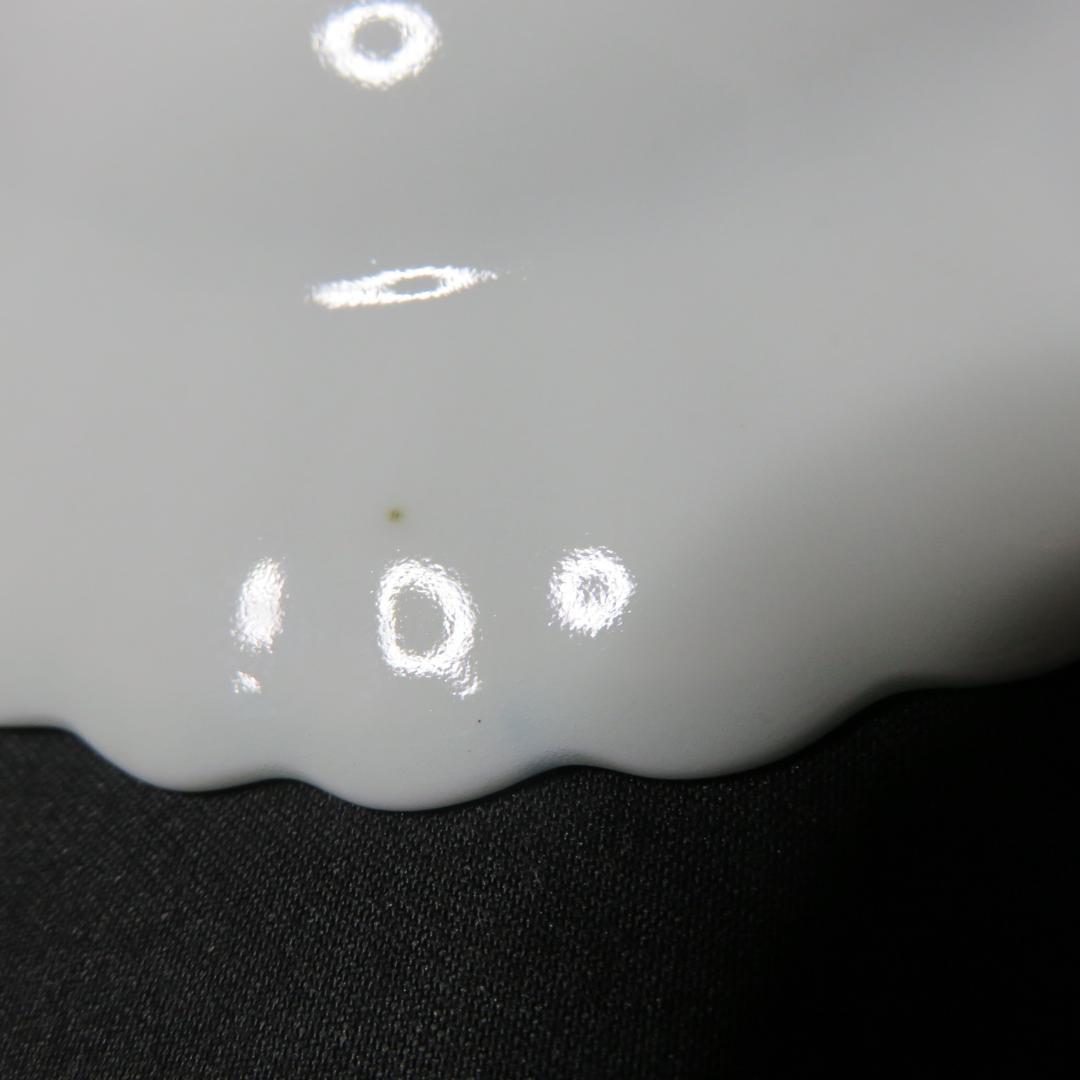 手塩皿 小皿 取り皿 銘々皿 染付 白磁 明治 花形 美品 5枚