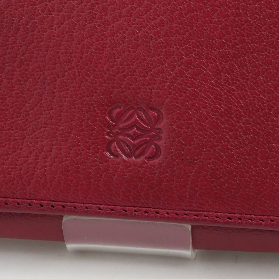 ✨極上美品✨　ロエベ　ミニ財布　二つ折り　アナグラム　アマソナ　南京錠　レザー