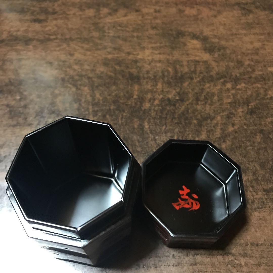 溜塗八角茶器   半額以下