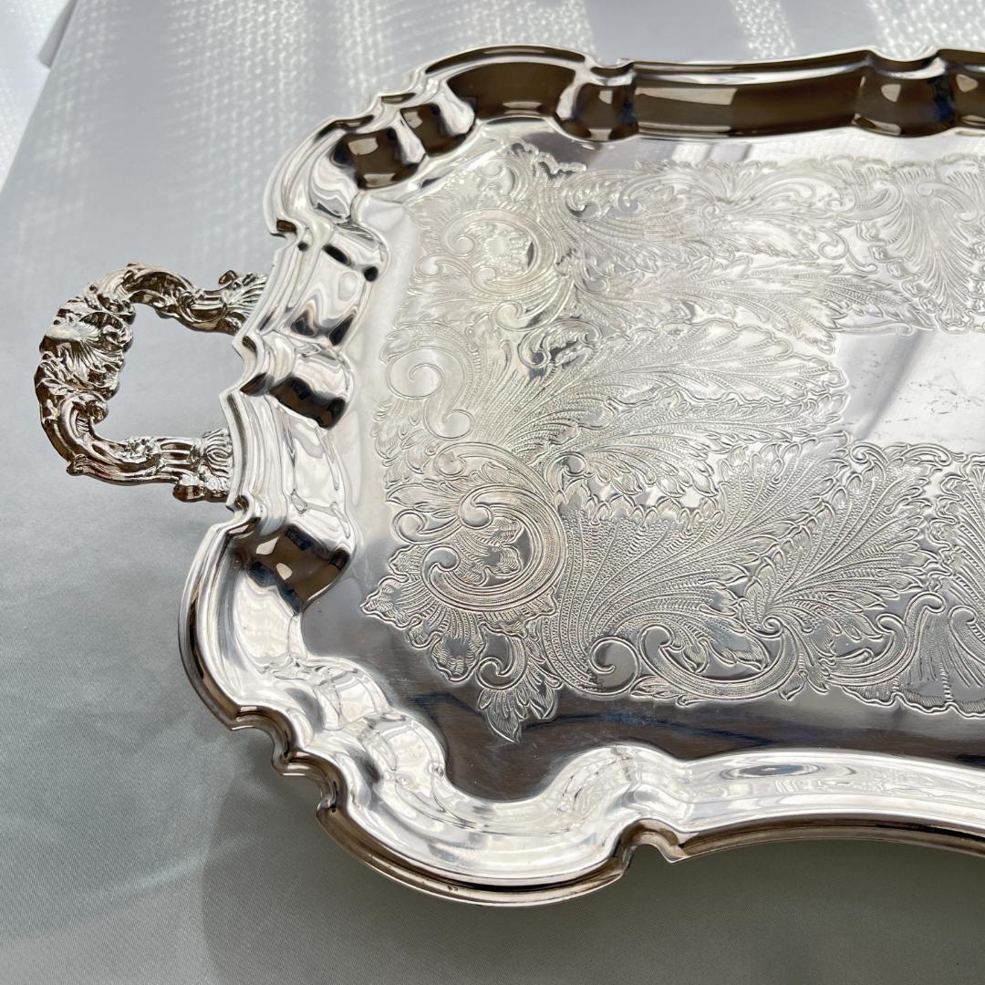 【KENT】ギャラリートレー　59cm 特大 ハンドル 装飾フット