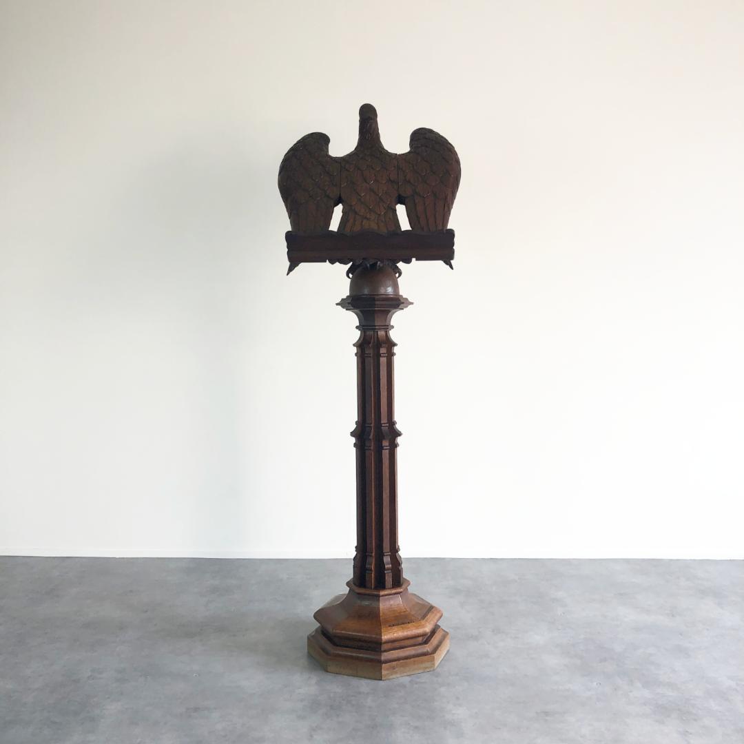 【希少】アンティーク 聖書台 木製 イーグル 教会什器