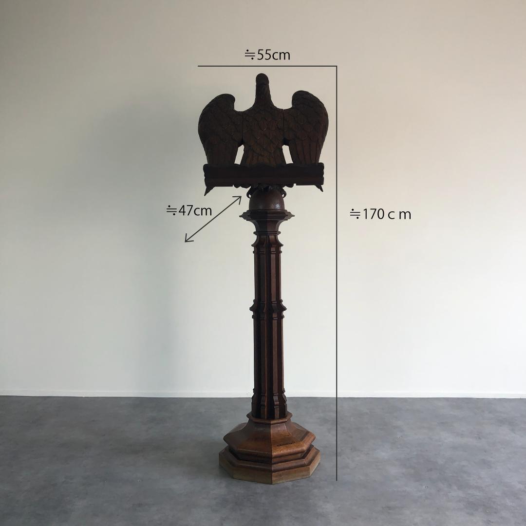 【希少】アンティーク 聖書台 木製 イーグル 教会什器