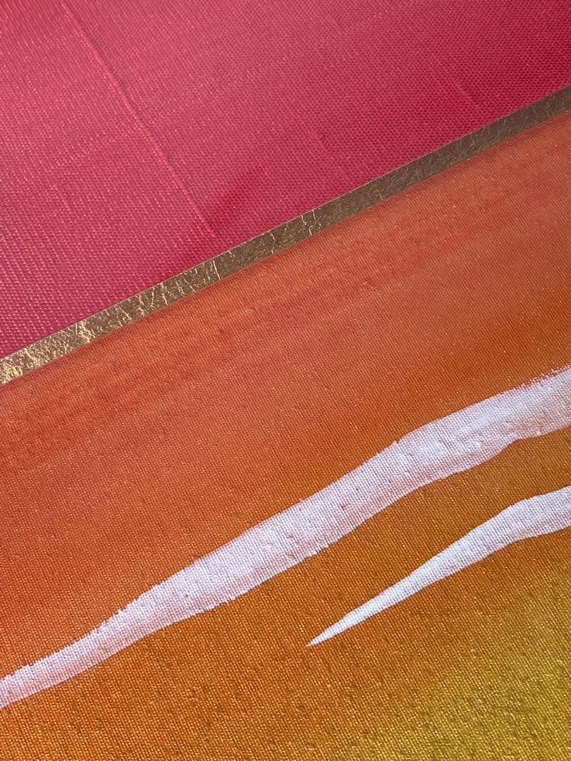 2277❣️ あいはら友子「赤富士」肉筆画 日本画 縁起物 開運 富士山