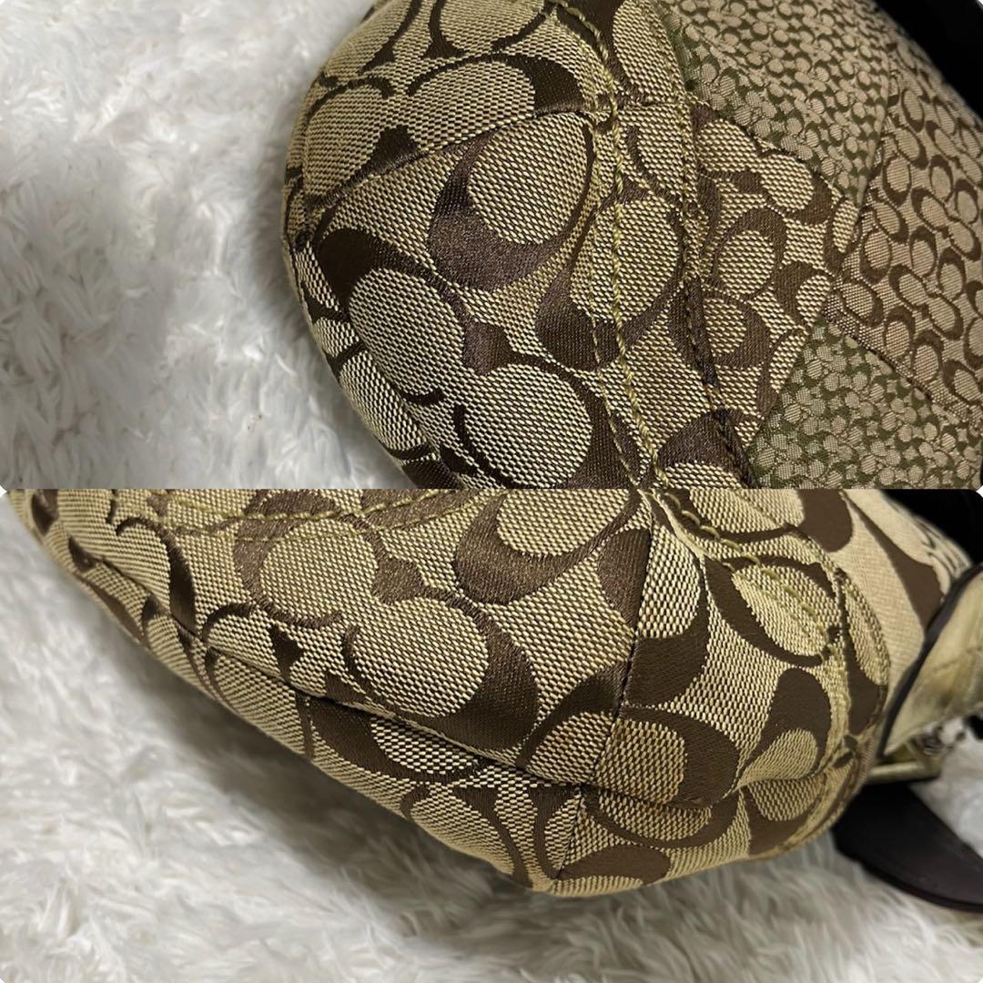 【希少】COACH ソーホー ワンショルダーバッグ パッチワーク ゴールドカラー