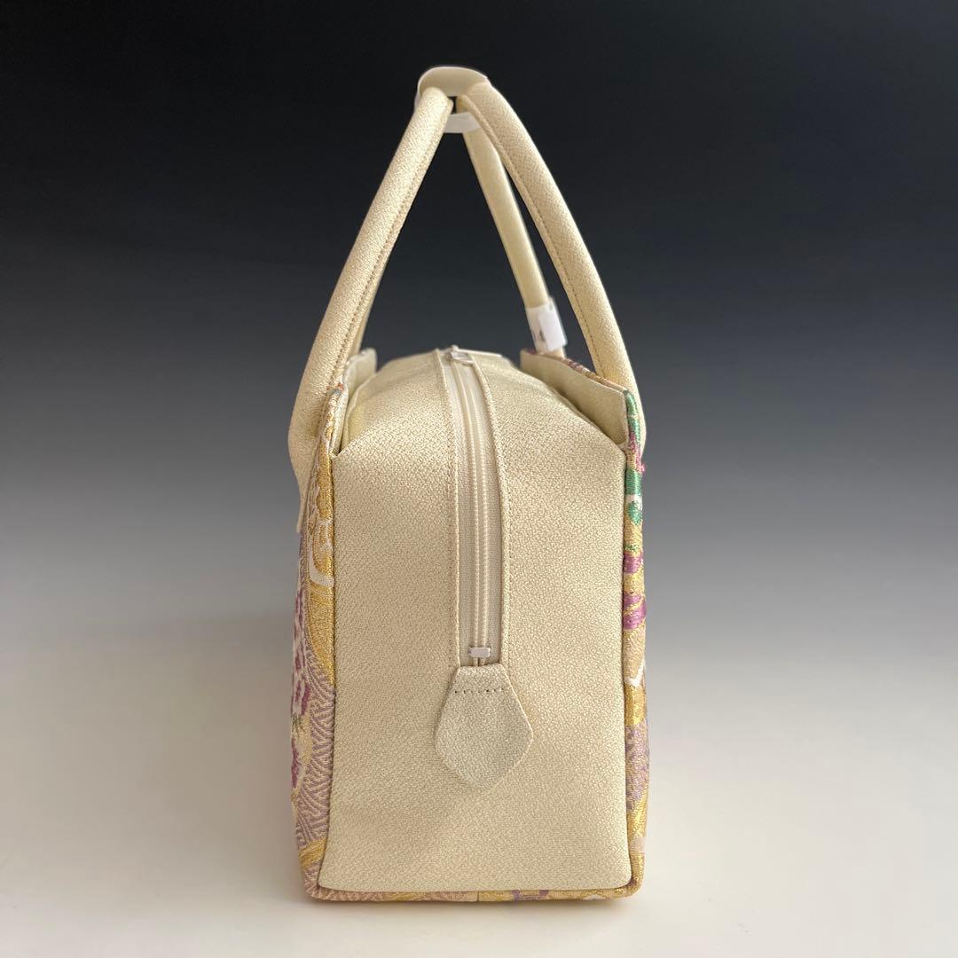 新品未使用品　京都 西陣織正絹帯地使用　利休バッグお茶席　25904