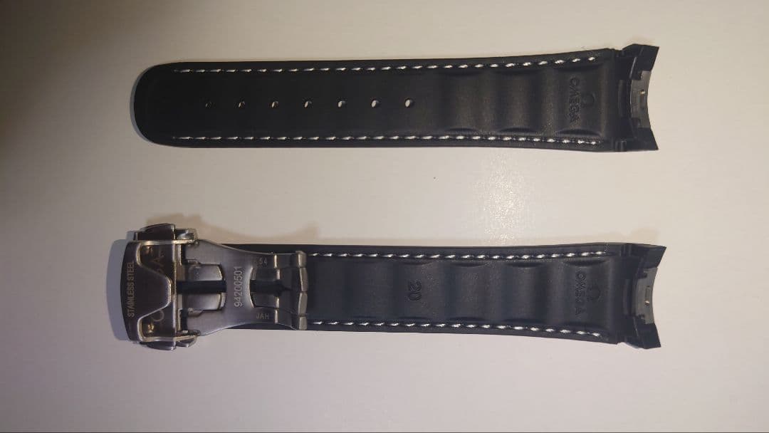未使用品❗️OMEGA 交換用ブラック ラバーベルト 調整可能