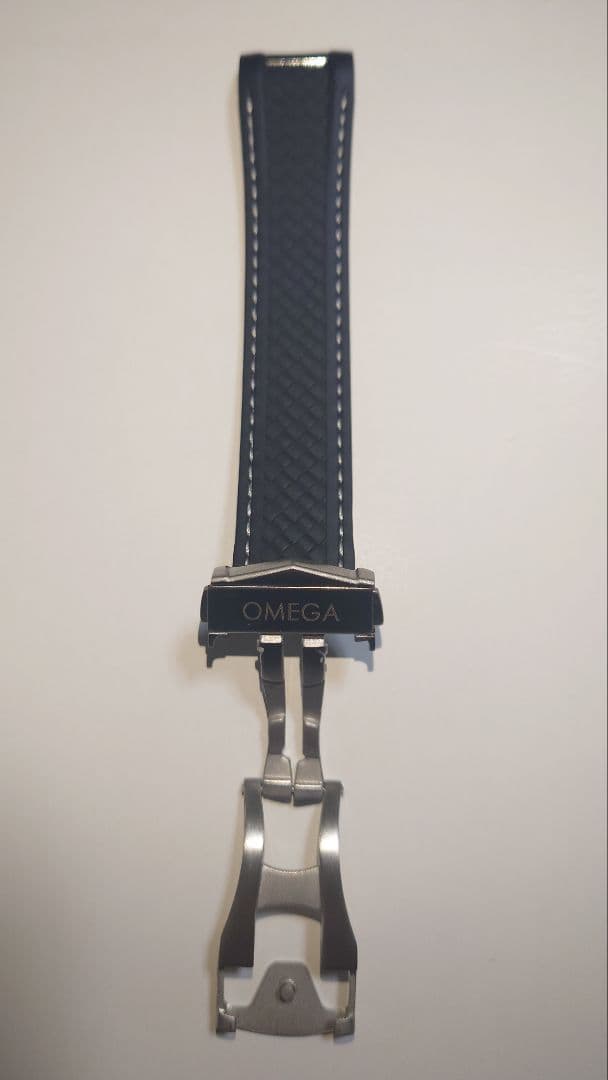 未使用品❗️OMEGA 交換用ブラック ラバーベルト 調整可能