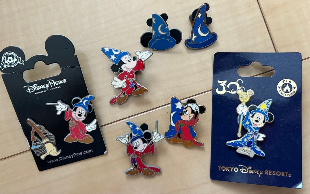 ディズニー　disney ミッキー　ソーサラー　蒸気船ウィリー　ピン　セット