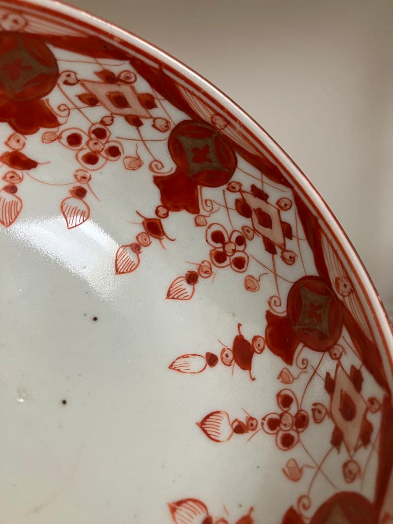 九谷★古九谷★蓋もの★煮物碗★赤絵金彩★窓絵★人物花鳥文★骨董★アンティーク