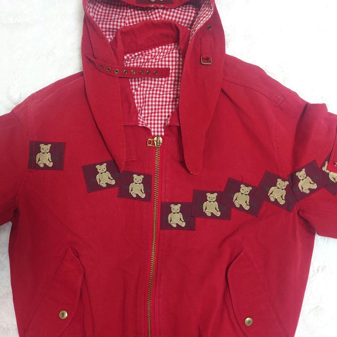 ピンクハウス　PINK HOUSE　脱着可能フード付きジャケット　赤　人形　F