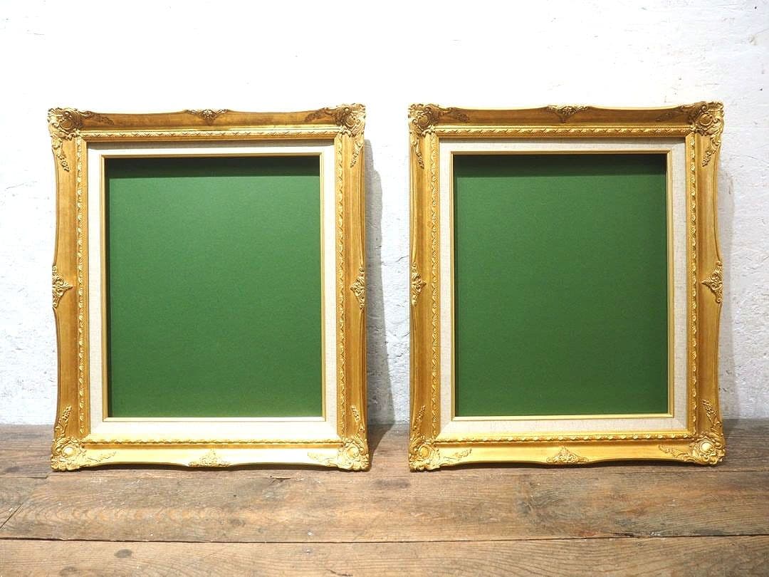 1291　レトロな額縁　F8　アートフレーム　油彩　水彩　画材　ビンテージ