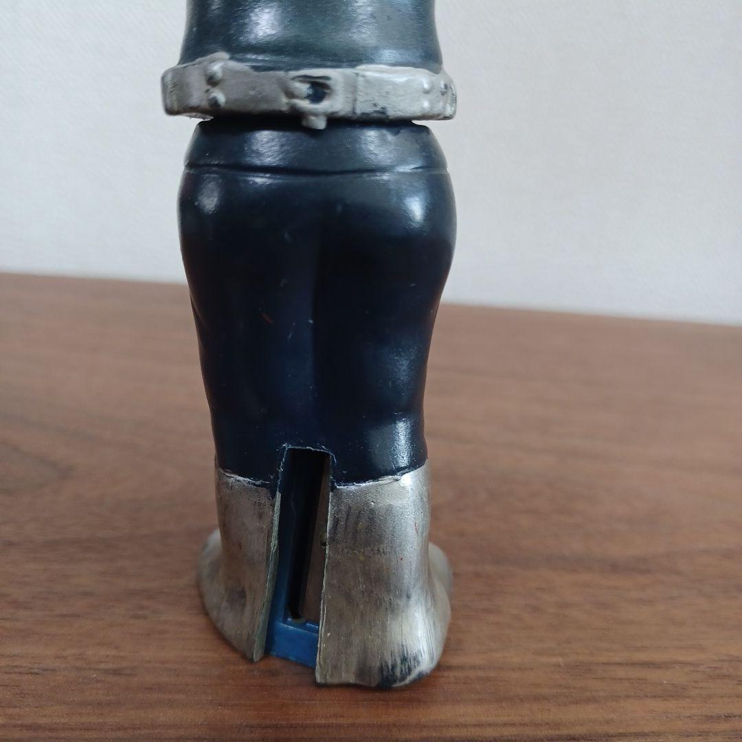 当時物　無版権　「仮面ライダー」鉛筆削り付きの希少ソフビフィギュア