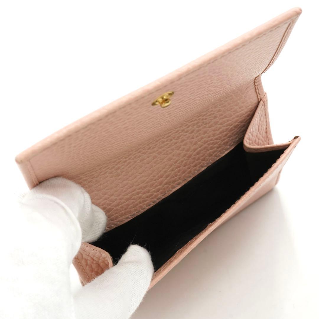 ✨新品未使用✨　GUCCI ミニ財布　マーモント GGロゴ 　三つ折り ピンク