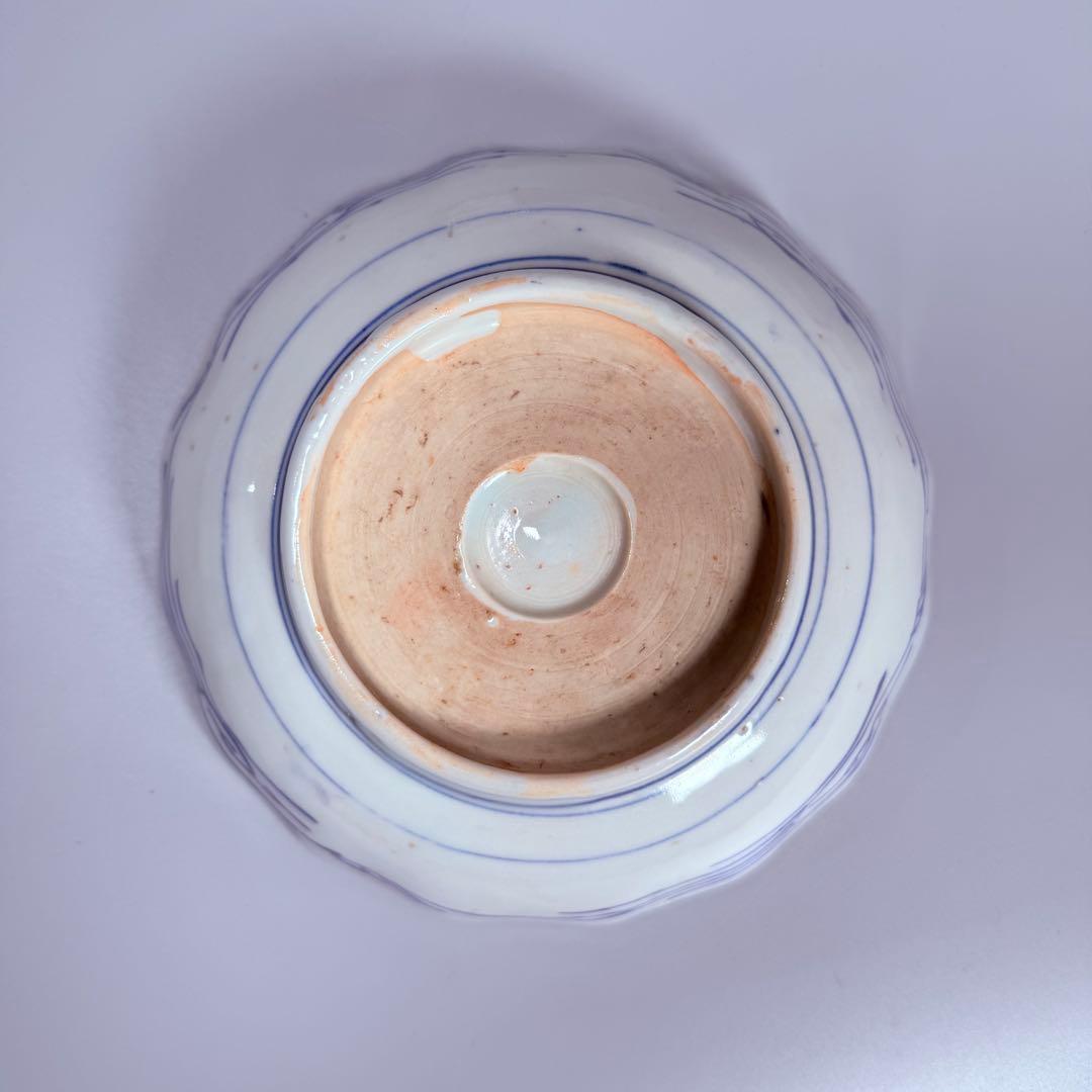 古伊万里　色絵松竹梅なます皿　五客　蛇の目高台　赤絵　緻密な絵付け　古器を楽しむ