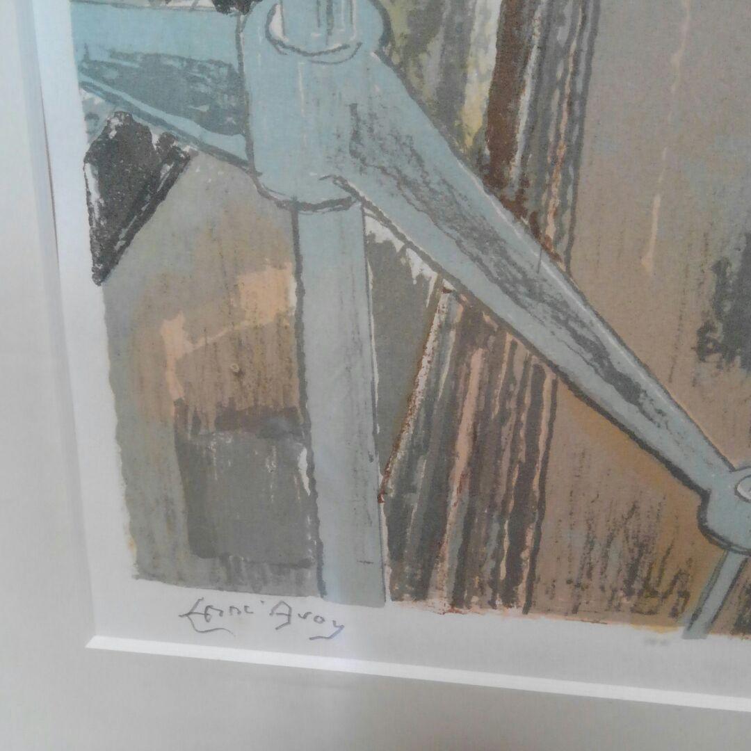 パリの街リトグラフエドアールマッカヴィ