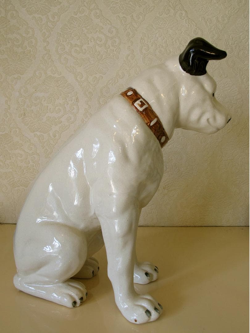 ビクター犬　ニッパーくん　大型31.5センチ　ビクター　犬　レア　爪付き　陶器